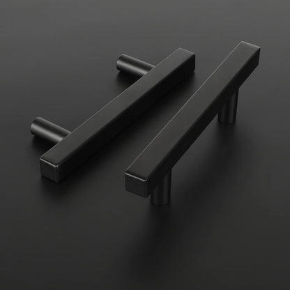 Comforsyco Black Square Bar Drawer Pulls and Cabinet Handles