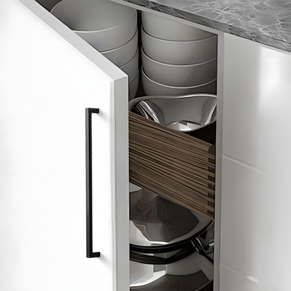 Comforsyco Black Square Cabinet Pulls for Modern Farmhouse Kitchen Cabinets & Drawers