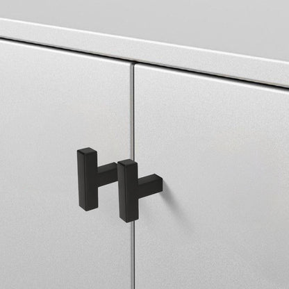 Comforsyco Black Square Cabinet Pulls for Modern Farmhouse Kitchen Cabinets & Drawers