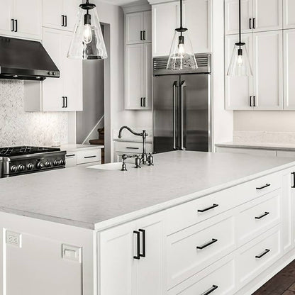 Comforsyco Black Square Cabinet Pulls for Modern Farmhouse Kitchen Cabinets & Drawers