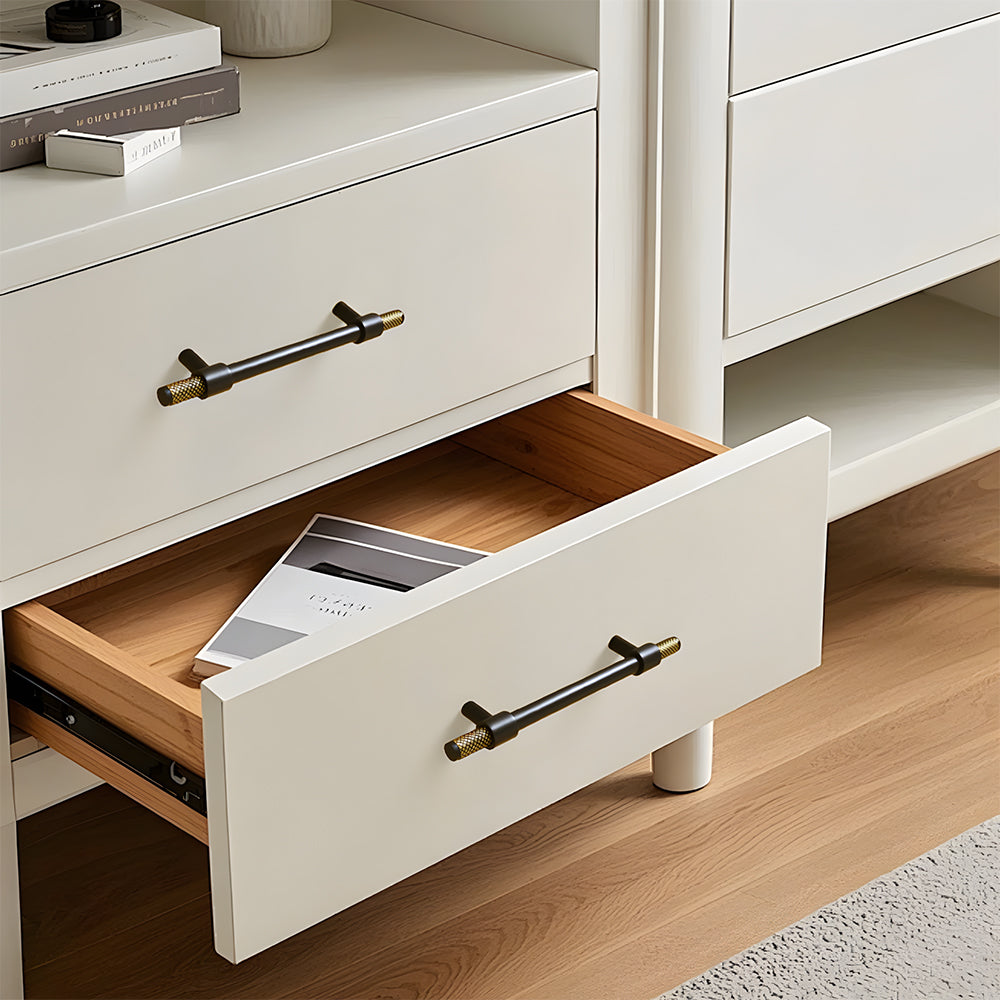 Comforsyco Brass Knurled T-Bar Cabinet Pulls and Drawer Handles