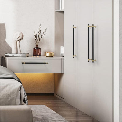 Comforsyco Brass Round Bar Cabinet Pulls, Drawer Handles, and Matching Knobs