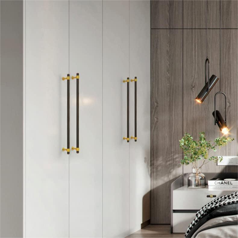 Comforsyco Brass Round Bar Cabinet Pulls, Drawer Handles, and Matching Knobs