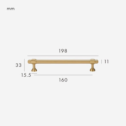 Comforsyco Brass Round Bar Cabinet Pulls, Drawer Handles, and Matching Knobs