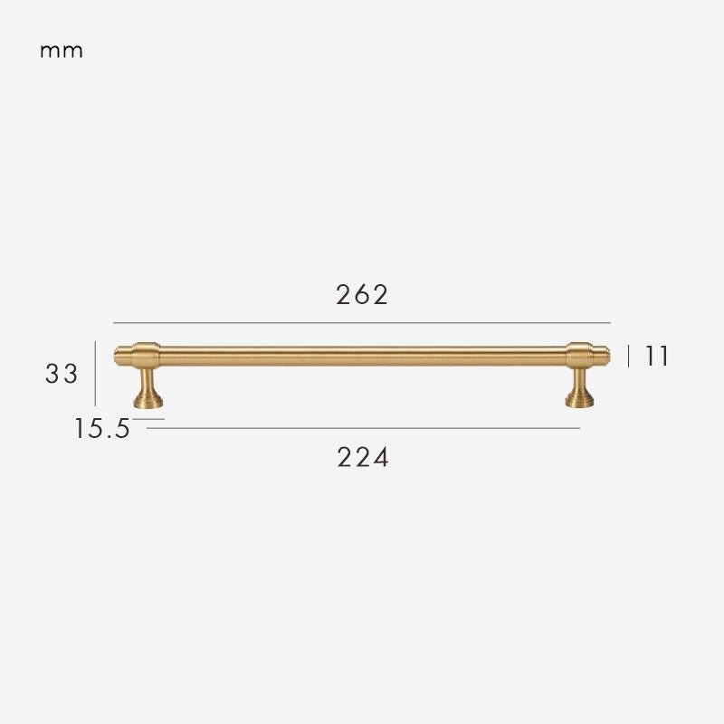 Comforsyco Brass Round Bar Cabinet Pulls, Drawer Handles, and Matching Knobs