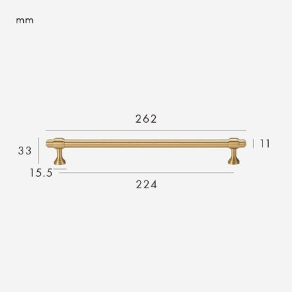 Comforsyco Brass Round Bar Cabinet Pulls, Drawer Handles, and Matching Knobs