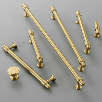 Comforsyco Brass Round Bar Cabinet Pulls, Drawer Handles, and Matching Knobs
