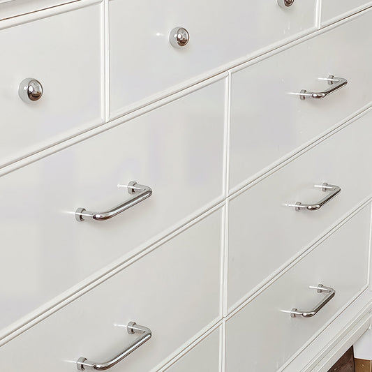 Comforsyco Brass Round Bar Cabinet Pulls and Knobs for Wardrobes