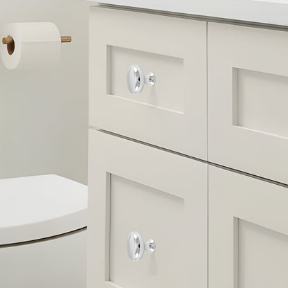 Comforsyco Brass Round Bar Cabinet Pulls and Knobs for Wardrobes