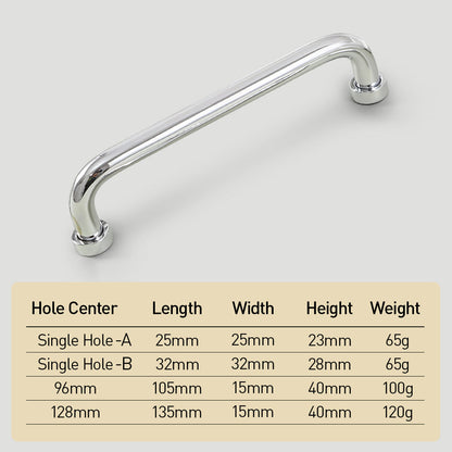 Comforsyco Brass Round Bar Cabinet Pulls and Knobs for Wardrobes