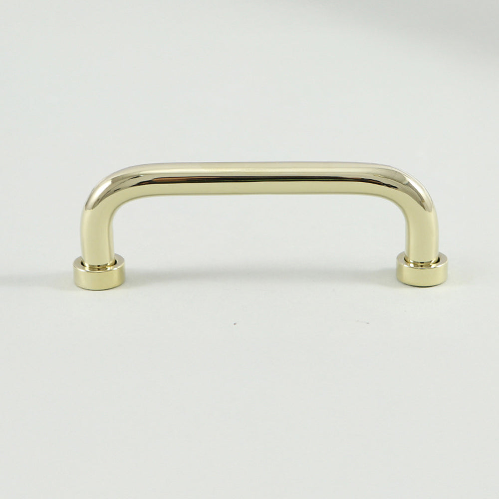 Comforsyco Brass Round Bar Cabinet Pulls and Knobs for Wardrobes