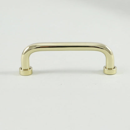 Comforsyco Brass Round Bar Cabinet Pulls and Knobs for Wardrobes