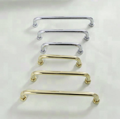 Comforsyco Brass Round Bar Cabinet Pulls and Knobs for Wardrobes