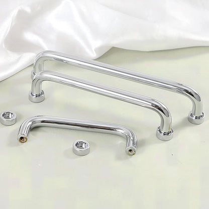 Comforsyco Brass Round Bar Cabinet Pulls and Knobs for Wardrobes
