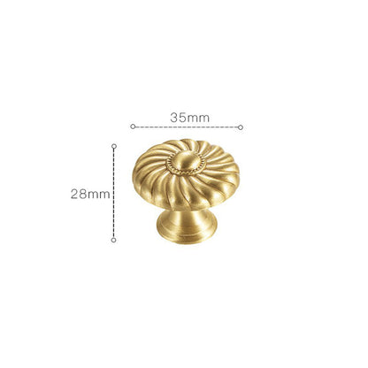 Comforsyco Brass Shell Cabinet Pulls and Round Knobs