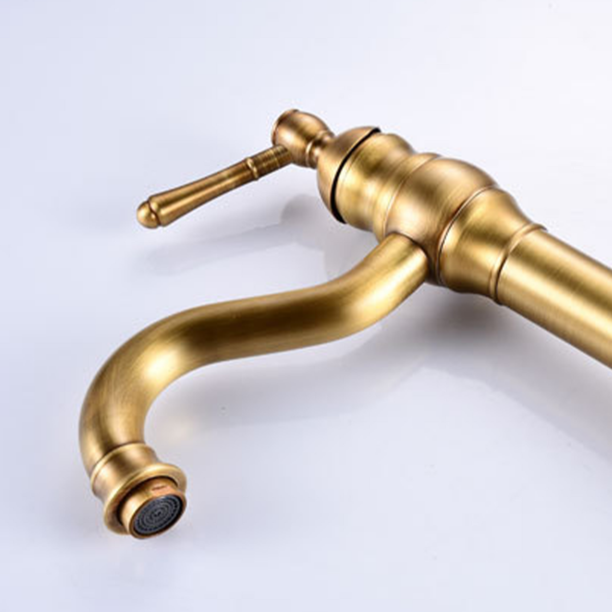 Bravora Retro Single Hole Brass Bathroom Sink Faucet