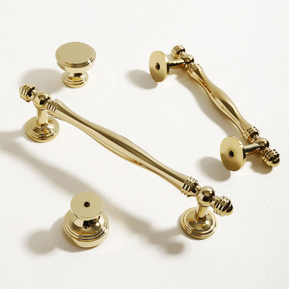 Comforsyco Bright Gold Brass Cabinet Pulls and Knobs