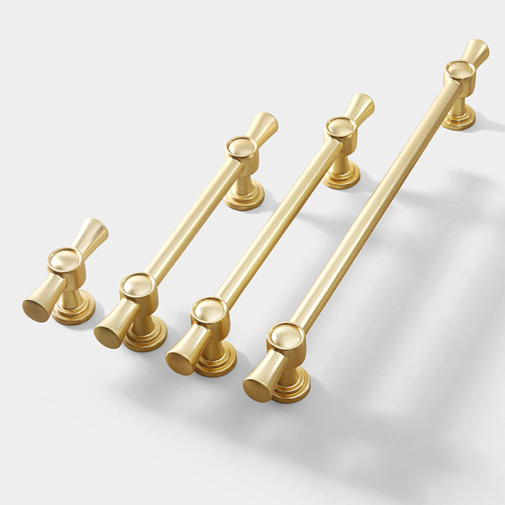 Comforsyco Brushed Brass Drawer Pulls for Cabinet