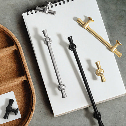 Comforsyco Brushed Brass Drawer Pulls for Cabinet