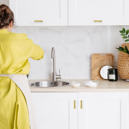 Comforsyco Brushed Brass Euro Style Cabinet Handles for Kitchen