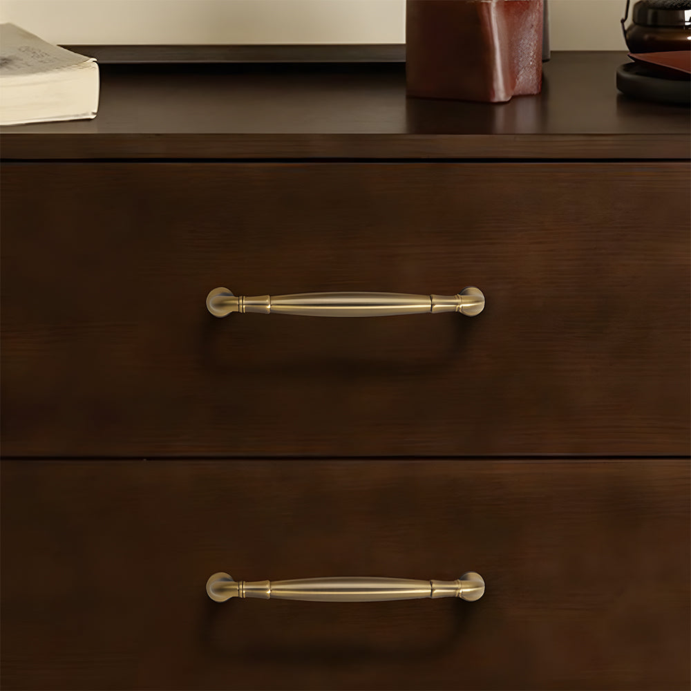 Comforsyco Brushed Brass Retro Cabinet Pulls and Knobs