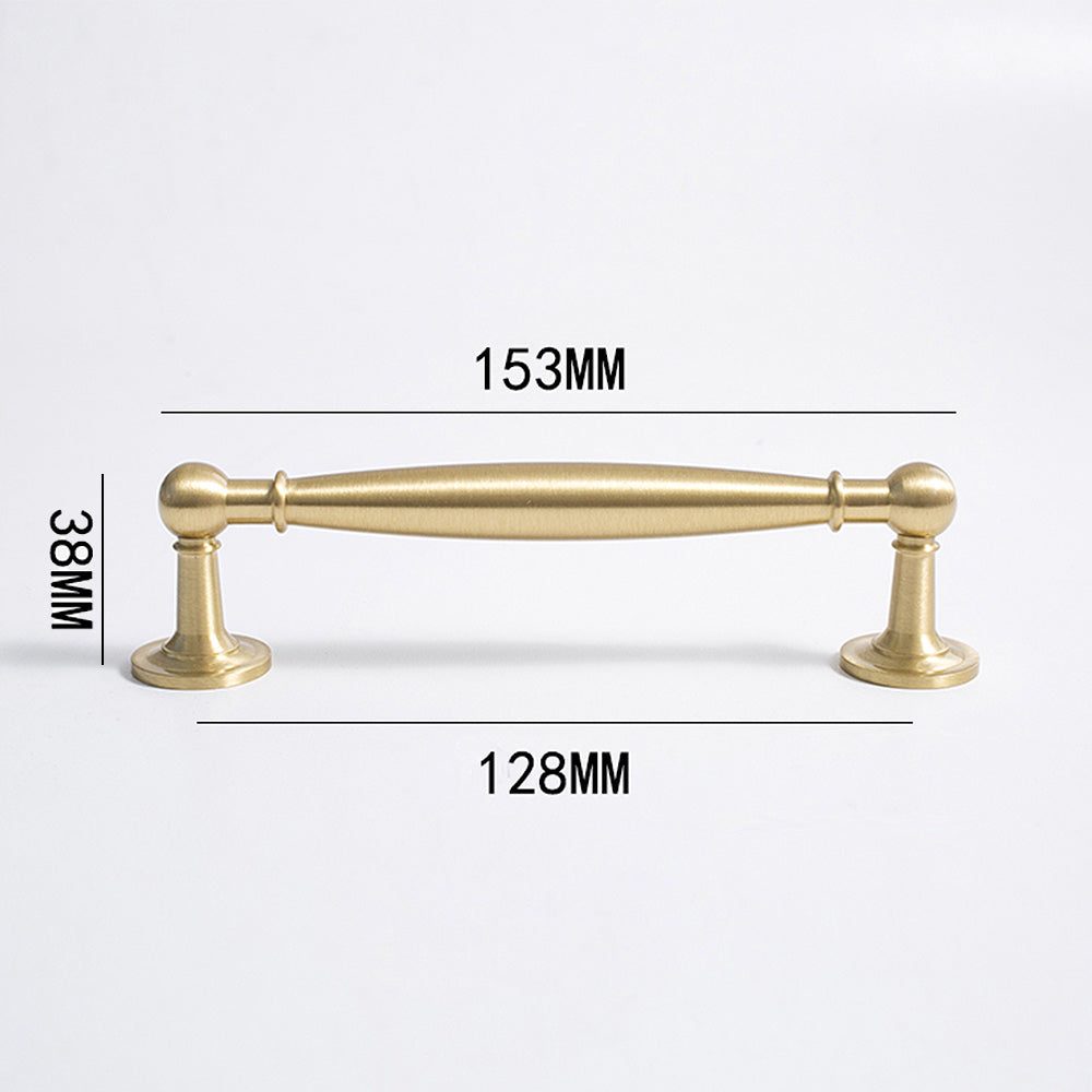Comforsyco Brushed Brass Round Bar Cabinet Pulls and Knobs