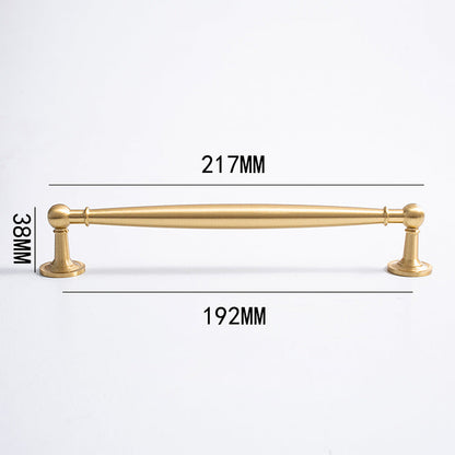 Comforsyco Brushed Brass Round Bar Cabinet Pulls and Knobs