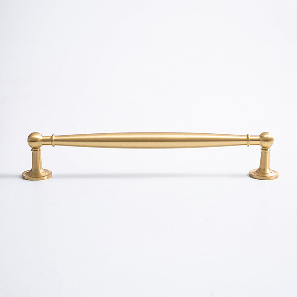 Comforsyco Brushed Brass Round Bar Cabinet Pulls and Knobs