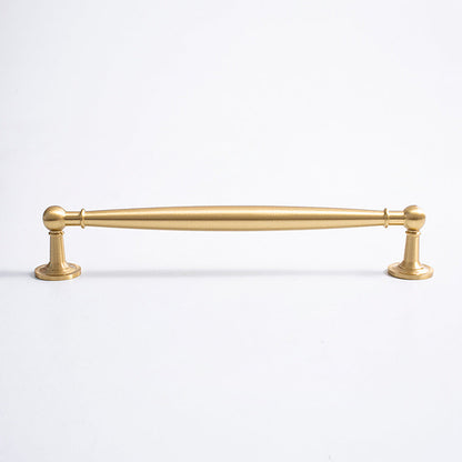 Comforsyco Brushed Brass Round Bar Cabinet Pulls and Knobs