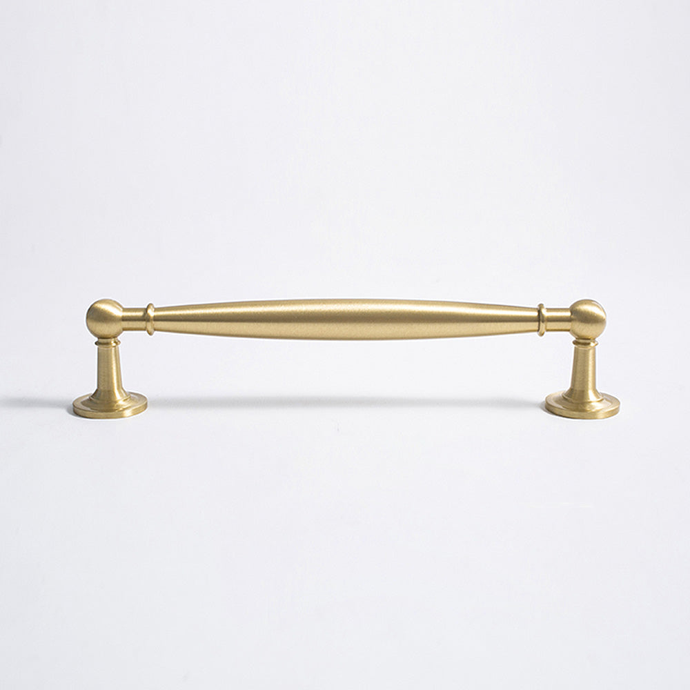 Comforsyco Brushed Brass Round Bar Cabinet Pulls and Knobs