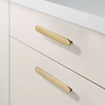 Comforsyco Brushed Brass Rounded Bar Cabinet Pulls
