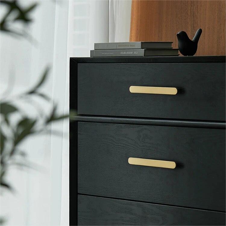 Comforsyco Brushed Brass Rounded Bar Cabinet Pulls