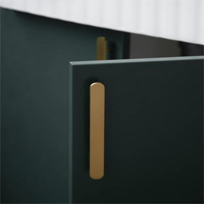 Comforsyco Brushed Brass Rounded Bar Cabinet Pulls