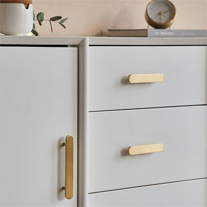 Comforsyco Brushed Brass Rounded Bar Cabinet Pulls