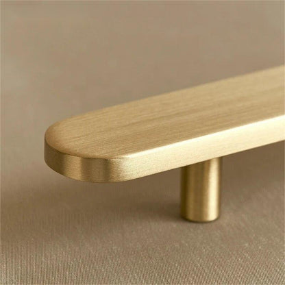 Comforsyco Brushed Brass Rounded Bar Cabinet Pulls