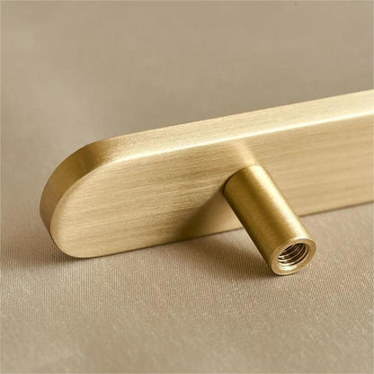 Comforsyco Brushed Brass Rounded Bar Cabinet Pulls