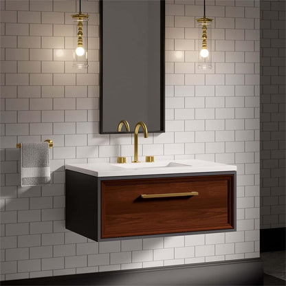 Comforsyco Brushed Brass Square Cabinet Pulls for Kitchen Cabinets & Drawers