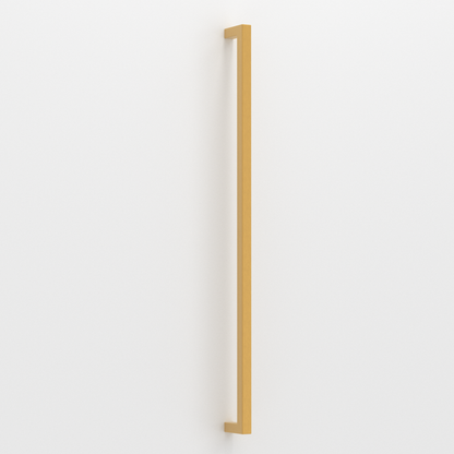Comforsyco Brushed Brass Square Cabinet Pulls for Kitchen Cabinets & Drawers