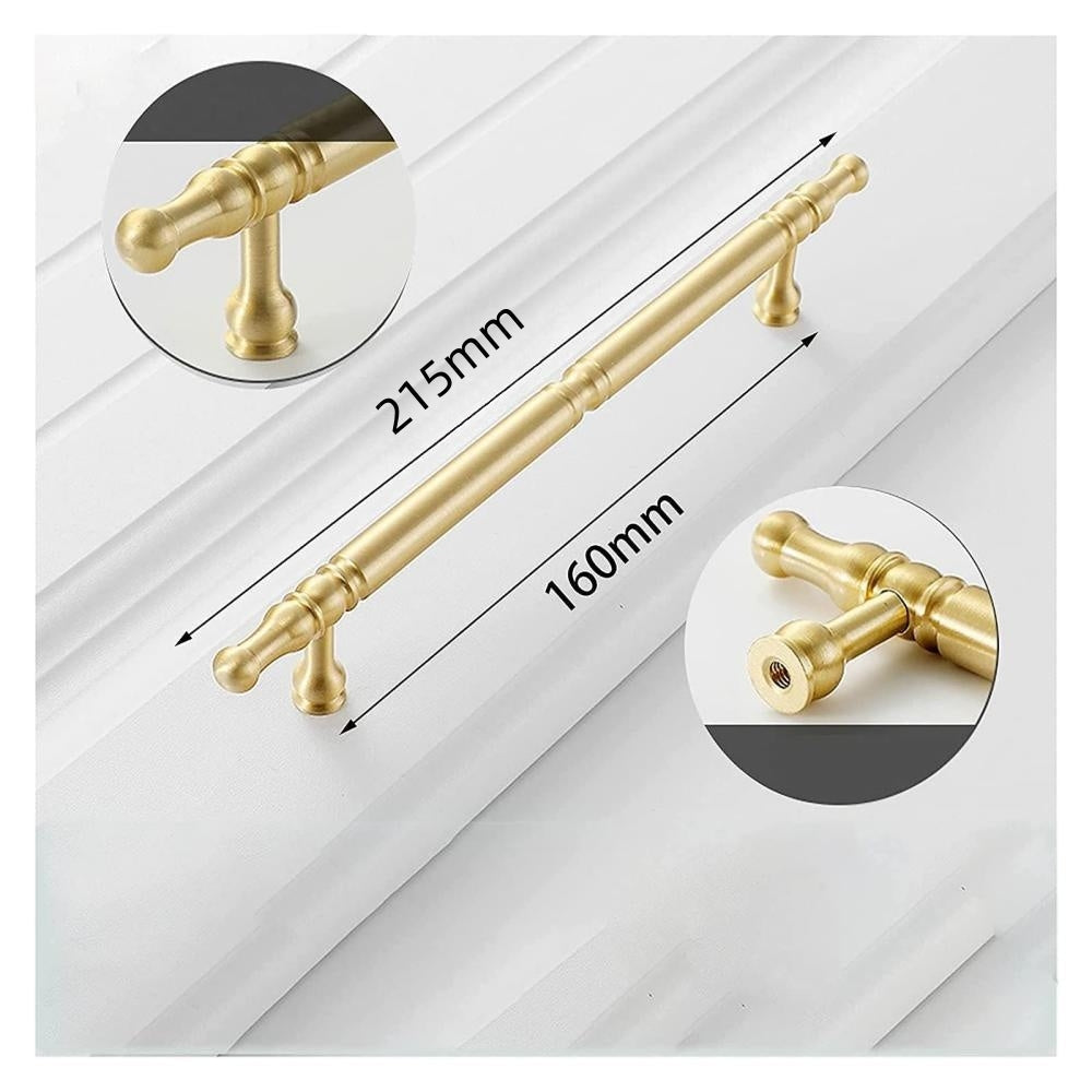 Comforsyco Brushed Brass Vintage Cabinet Pulls and Door Handles
