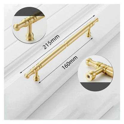 Comforsyco Brushed Brass Vintage Cabinet Pulls and Door Handles