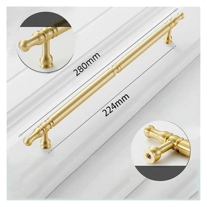 Comforsyco Brushed Brass Vintage Cabinet Pulls and Door Handles
