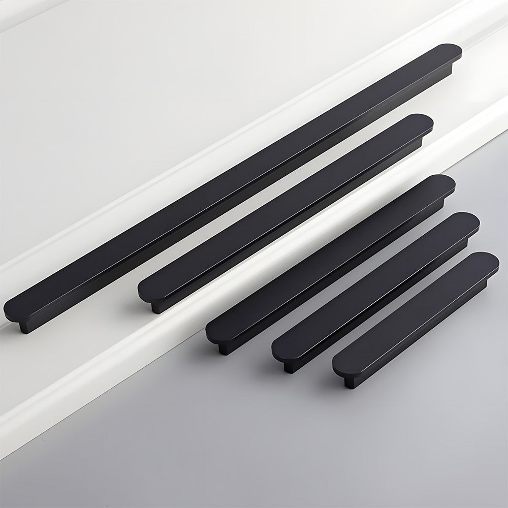 Comforsyco Brushed Flat Bar Cabinet Handles and Drawer Pulls