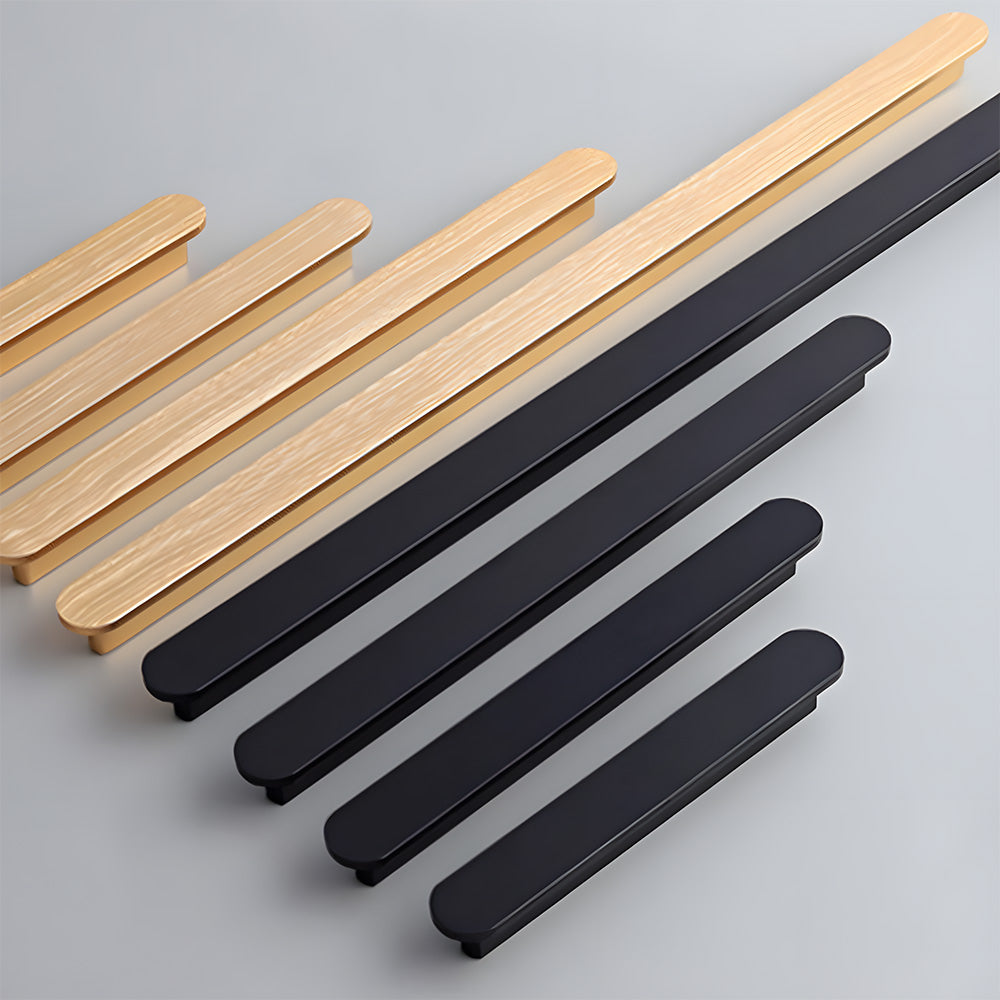 Comforsyco Brushed Flat Bar Cabinet Handles and Drawer Pulls