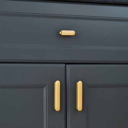 Comforsyco Brushed Gold Brass T-Bar Cabinet Handles