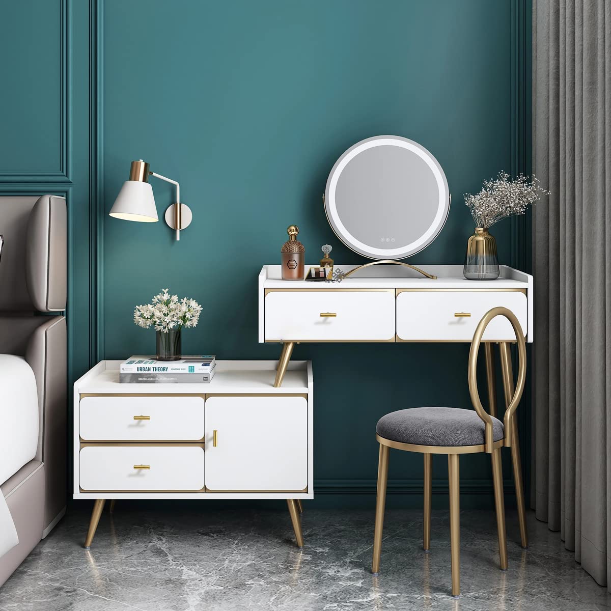 Comforsyco Brushed Gold Euro Style Cabinet Handles