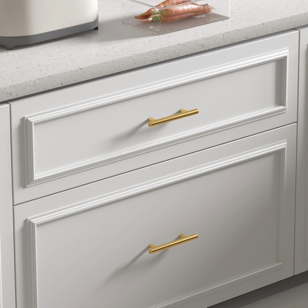 Comforsyco Brushed Gold Euro Style Cabinet Handles