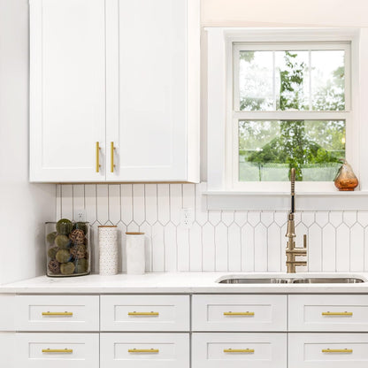 Comforsyco Brushed Gold Euro Style Cabinet Handles