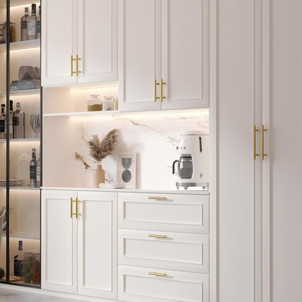 Comforsyco Brushed Gold Euro Style Cabinet Handles