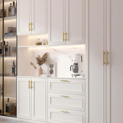 Comforsyco Brushed Gold Euro Style Cabinet Handles