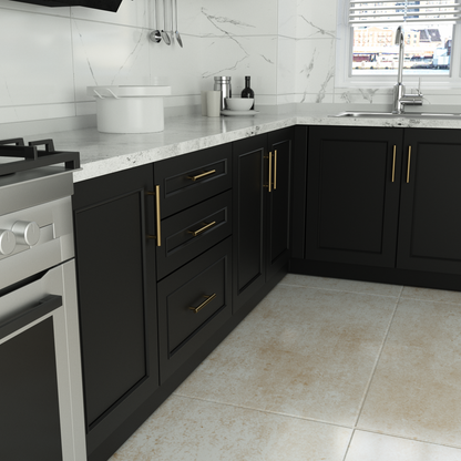 Comforsyco Brushed Gold Euro Style Cabinet Handles